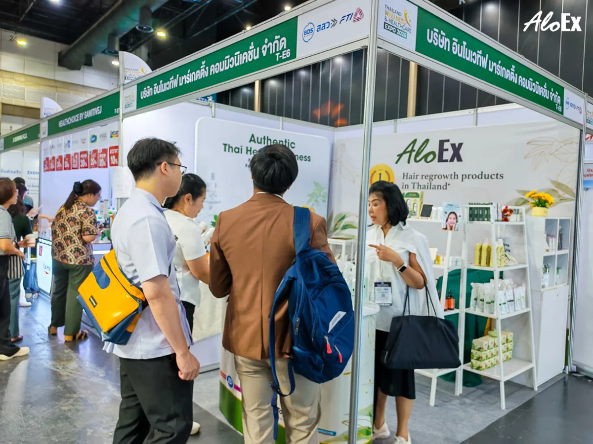 Thailand Wellness & Healthcare Expo 2026 的 AloEx E6 展位