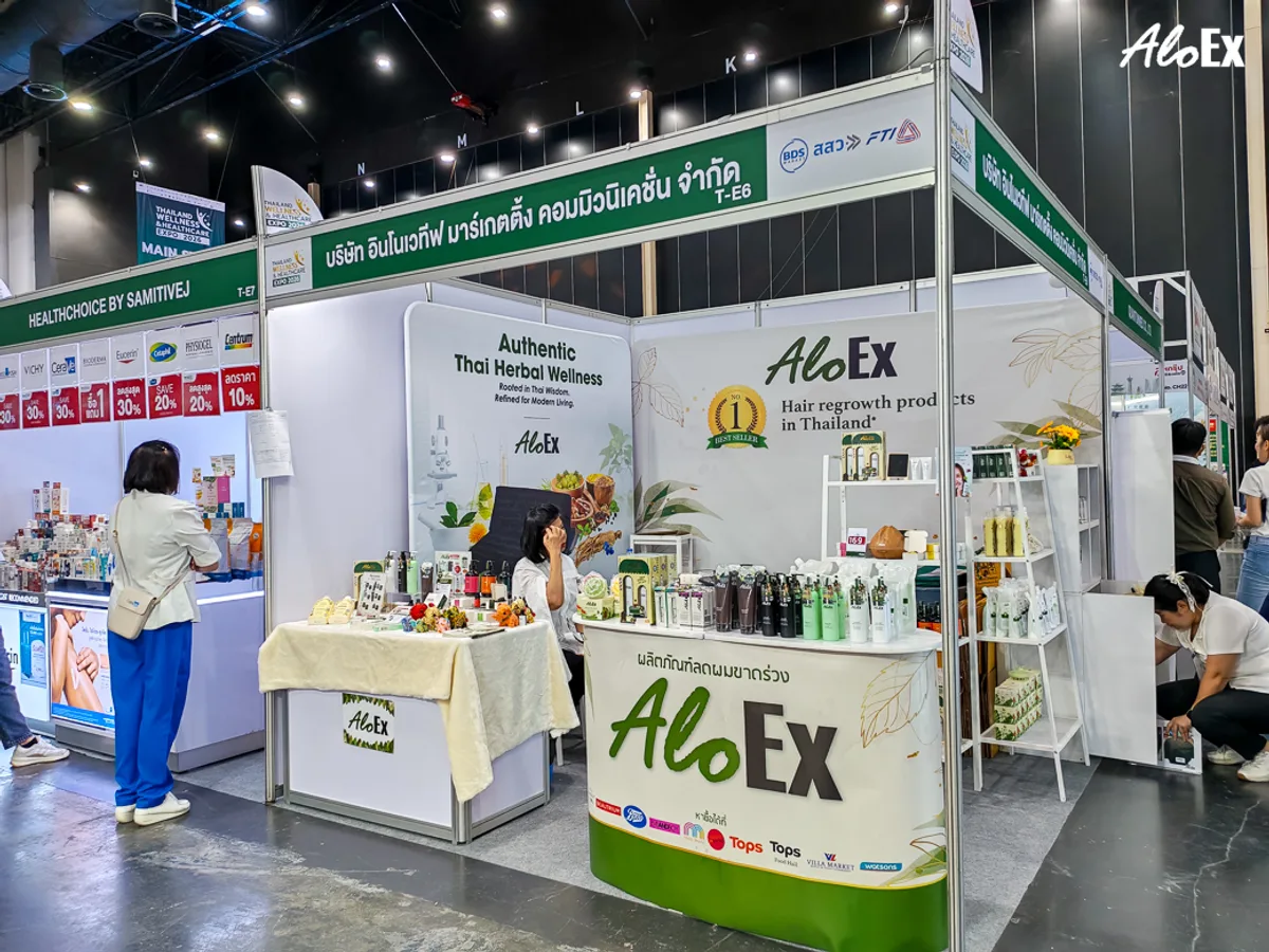 AloEx 专家在 E6 展位提供免费头发与头皮检测咨询