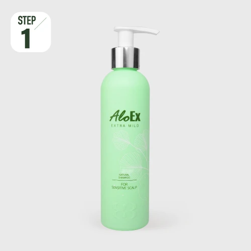 AloEx Extra Mild Shampoo — ဆံပင်ကျွတ်ခြင်း ဆန့်ကျင်သည့် နူးညံ့သော ဖော်မြူလာ
