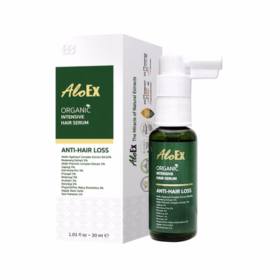 AloEx Organic Intensive Hair Serum เซรั่มบำรุงผมที่มี Capixyl เป็นส่วนผสม