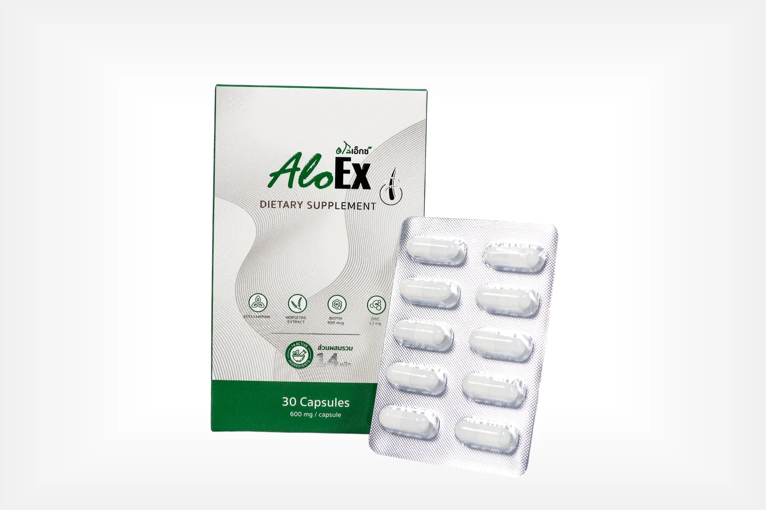 AloEx Dietary Supplement – ผลิตภัณฑ์เสริมอาหารลดผมขาดร่วง