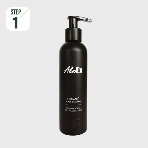 AloEx Organic Black Shampoo – Anti-Hair Loss Shampoo with Black Sticky Rice