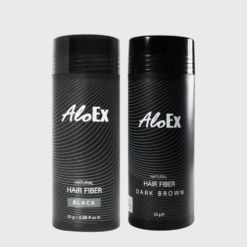 AloEx Natural Hair Fiber – Instant Coverage for Thinning & Grey Hair