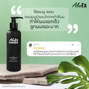 ใช้แชมพู AloEx ตอนผมร่วงหนักจากทำสีผมทำให้ผมงอกเร็ว ลูกผมเยอะมาก