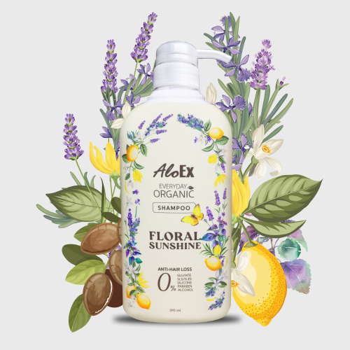 AloEx Everyday Organic Shampoo - แชมพูสมุนไพรออร์แกนิก ลดผมขาดร่วง